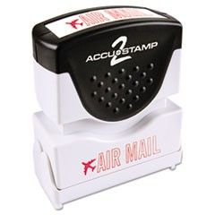 ACCUSTAMP2 Accustamp2 Shutter Stamp with Microban, Red, AIR MAIL,  1 5/8 x 1/2 COS035593