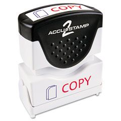 Accustamp2 Accustamp2 Shutter Stamp with Microban, Red/Blue, COPY, 1 5/8 x 1/2 COS035532