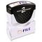 Accustamp2 Accustamp2 Shutter Stamp with Microban, Red/Blue, FILE, 1 5/8 x 1/2 COS035534