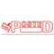 Accustamp2 Accustamp2 Shutter Stamp with Microban, Red, POSTED, 1 5/8 x 1/2 COS035580