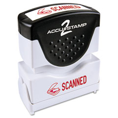 Accustamp2 Accustamp2 Shutter Stamp with Microban, Red, SCANNED, 1 5/8 x 1/2 COS035605