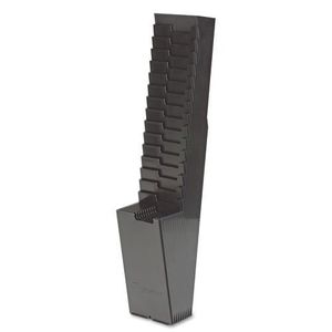 Acroprint 81-0118-000 25-Pocket Expanding Time Card Rack, Plastic, Black by Acroprint