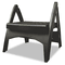 Adams Manufacturing Quik-Fold Plastic Step Stool, Arched Foot Guides, 9 x 11-1/2 x 8, Black ADM8530023730