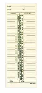 Adams Time Cards, Weekly, 1-Sided, Named Days, 3-3/8" x 9", Manila, Green Print, 200-Count (9659-200)