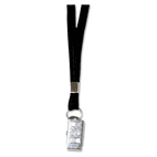 Advantus Deluxe Lanyards, Clip Style, 36" Long, Black, 24/Box AVT75401