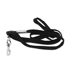 Advantus Deluxe Lanyards, J-Hook Style, 36" Long, Black, 24/Box AVT75424