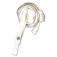 Advantus Earth-Friendly Lanyard, J-Hook Style, 36" Long, Natural, 10/Box AVT75571