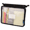 Advantus Expanding Zipper Pouch, 8-1/2 x 11, Clear/Black AVT50904