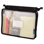 Advantus Expanding Zipper Pouch, 8-1/2 x 11, Clear/Black AVT50904