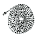 Advantus ID Badge Holder Chain, Ball Chain Connector Style, 36" Long, Chrome, 100/Box AVT75417