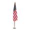 Advantus Indoor 3' x 5' U.S. Flag, 8 ft. Oak Staff, 2" Gold Fringe, 8" Goldtone Eagle Top AVTMBE031400