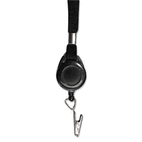 Advantus Lanyards with Retractable ID Reels, Clip Style, 36" Long, Black, 12/Box AVT75549
