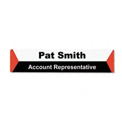 Advantus Panel Wall Sign Name Holder, Acrylic, 9 x 2, 6/Pack, Clear AVT75329