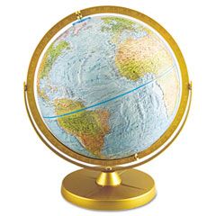 Advantus Physical and Political 12-Inch Globe, Metal Desktop Base AVT33801