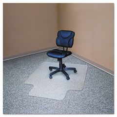Advantus RecyClear Chairmats for Carpets, 36 x 48, 20 x 12 Lip, Clear AVT40111