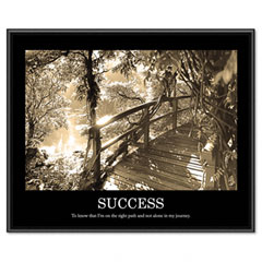 Advantus "Success" Framed Sepia Tone Motivational Print, 30 x 24 AVT78161