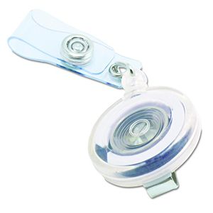 ADVANTUS Translucent Retractable ID Card Reel with Belt Clip, 30-Inch Extension, Pack of 12, Clear (75473)