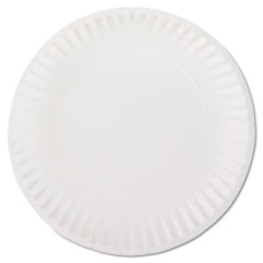 AJM Packaging Corporation White Paper Plates, 9" Diameter, 10 Bags of 100/Carton AJMPP9GREWH