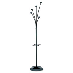 Alba Festival Coat Tree, Five Knobs, Black ABAPMFESTYN