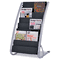 Alba Literature Floor 8-Pocket Display Rack, 22-7/8w x 19-3/4d x 36-5/8h, BLK/Chrome ABADDEXPO8