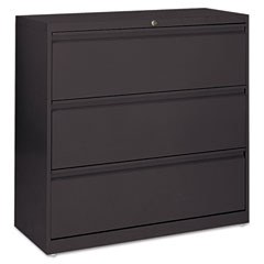Alera 5000 Series Three-Drawer Lateral File, 30w x 19-1/4d x 40-3/4h, Black ALELA533041BL