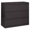 Alera 5000 Series Three-Drawer Lateral File, 42w x 19-1/4d x 40-3/4h, Black ALELA534241BL