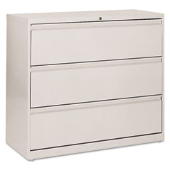 Alera 5000 Series Three-Drawer Lateral File, 42w x 19-1/4d x 40-3/4h, Light Gray ALELA534241LG