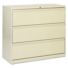 Alera 5000 Series Three-Drawer Lateral File, 42w x 19-1/4d x 40-3/4h, Putty ALELA534241PY
