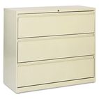 Alera 5000 Series Three-Drawer Lateral File, 42w x 19-1/4d x 40-3/4h, Putty ALELA534241PY