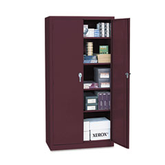 Alera Assembled Storage Cabinet, 36w x 18d x 78h, Burgundy ALE8810603