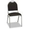 Alera Continental Series Round Back Stacking Chairs, Black Fabric Upholstery, 4/CT ALESC69FA10C