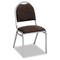Alera Continental Series Round Back Stacking Chairs, Gray Fabric Upholstery, 4/Carton ALESC69FA40C