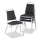 Alera Continental Series Square Back Stacking Chairs, Black Fabric Upholstery, 4/CT ALESC68FA10C