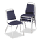 Alera Continental Series Square Back Stacking Chairs, Blue Fabric Upholstery, 4/Carton ALESC68FA20C