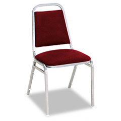 Alera Continental Series Square Back Stacking Chairs, Burgundy Fabric Upholstery, 4/CT ALESC68FA30C