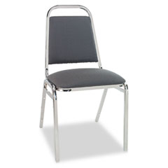 Alera Continental Series Square Back Stacking Chairs, Gray Fabric Upholstery, 4/CT ALESC68FA40C