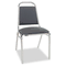 Alera Continental Series Square Back Stacking Chairs, Gray Fabric Upholstery, 4/CT ALESC68FA40C