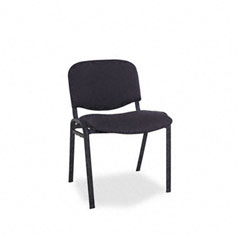 Alera Continental Series Stacking Chairs, Black Fabric Upholstery, 4/Carton ALESC67FA10B