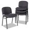 Alera Continental Series Stacking Chairs, Black Fabric Upholstery, 4/Carton ALESC67FA10B