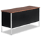 Alera Double Pedestal Steel Credenza, 60w x 20d x 29-1/2h, Walnut/Black ALESD256020BW