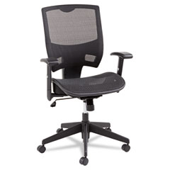 Alera Epoch Series All Mesh Multifunction Mid-Back Chair, Black Back/Seat ALEEP4218