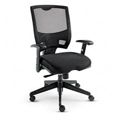 Alera Epoch Series Mesh Mid-Back Swivel/Tilt Multifunctional Chair, Black ALEEP42ME10B