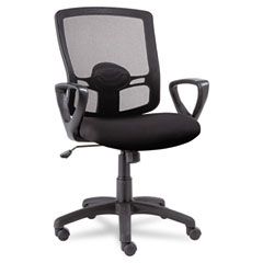 Alera Etros Series Mesh Mid-Back Swivel/Tilt Chair, Black ALEET42ME10B