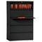 Alera Five-Drawer Lateral File Cabinet, 36w x 19-1/4d x 67h, Black ALELA553667BL