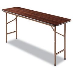 Alera Folding Table, Rectangular, 60w x 18d x 29h, Walnut ALEFT726018WA