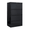 Alera Four-Drawer Lateral File Cabinet, 30w x 19-1/4d x 54h, Black ALELA543054BL