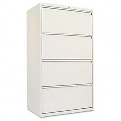 Alera Four-Drawer Lateral File Cabinet, 30w x 19-1/4d x 54h, Light Gray ALELA543054LG