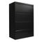 Alera Four-Drawer Lateral File Cabinet, 36w x 19-1/4d x 54h, Black ALELA543654BL