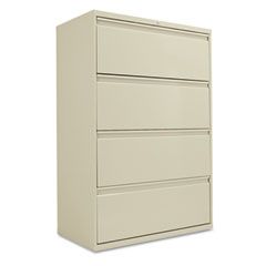 Alera Four-Drawer Lateral File Cabinet, 36w x 19-1/4d x 54h, Putty ALELA543654PY