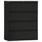 Alera Four-Drawer Lateral File Cabinet, 42w x 19-1/4d x 54h, Black ALELA544254BL